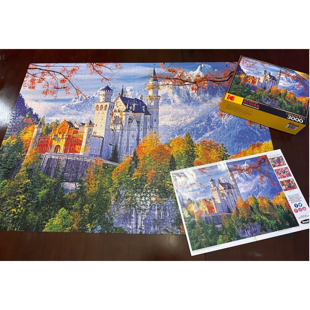 Kodak Premium Puzzle 3000 Piece Neuschwanstein Castle Bavaria Germany RoseArt